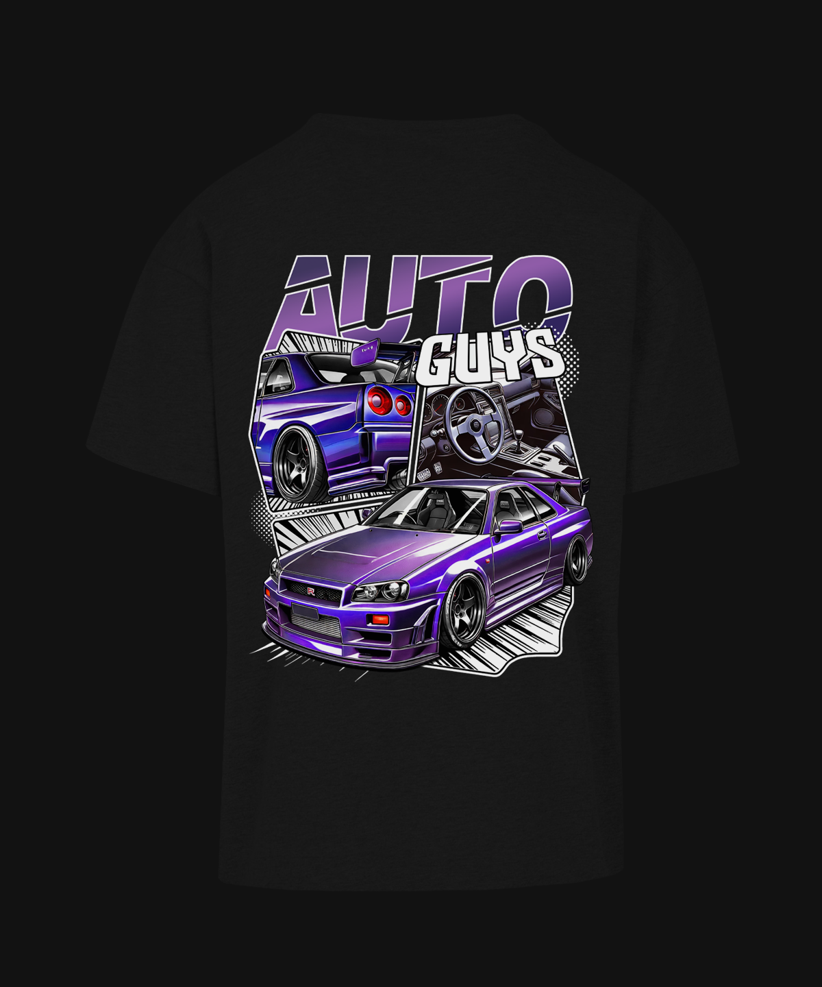 Midnight Purple R34 Oversized T-shirt