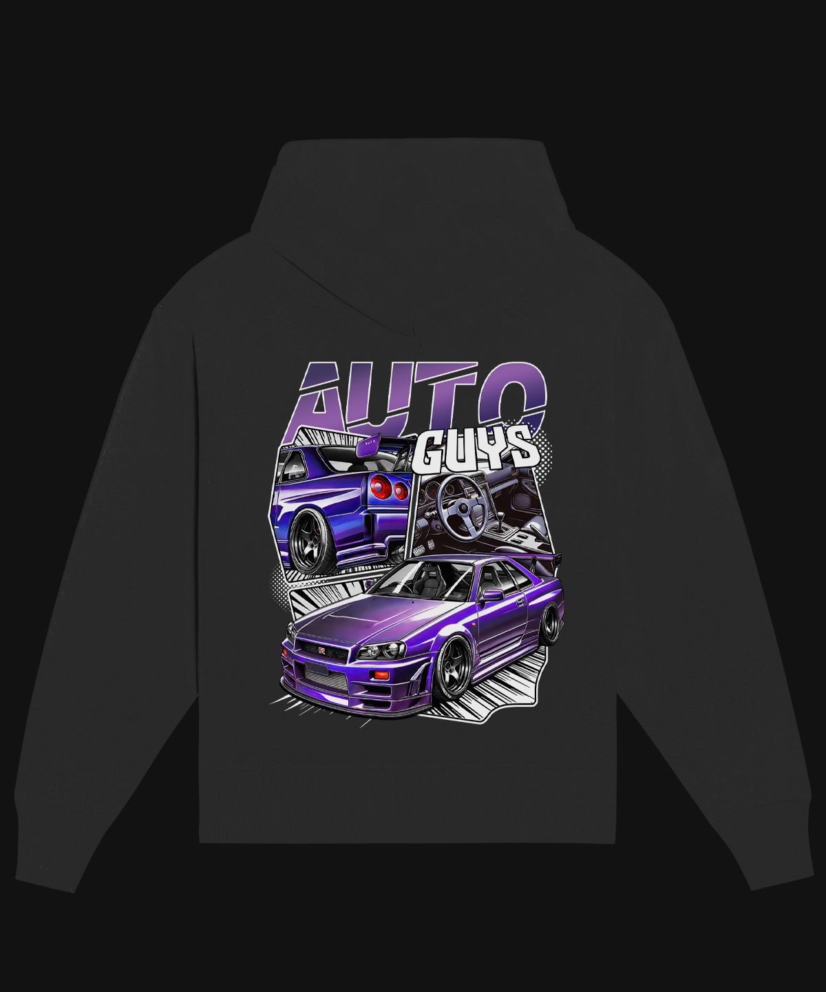 Midnight Purple R34 Oversized Hoodie
