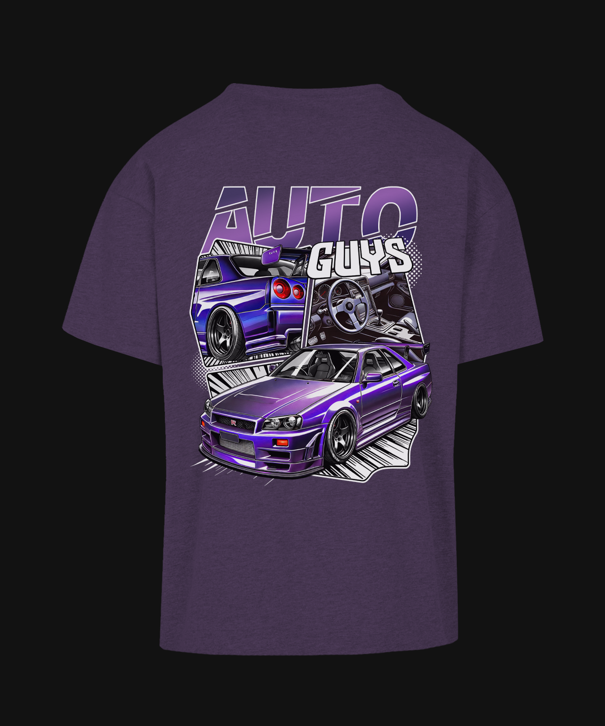 Midnight Purple R34 Oversized T-shirt